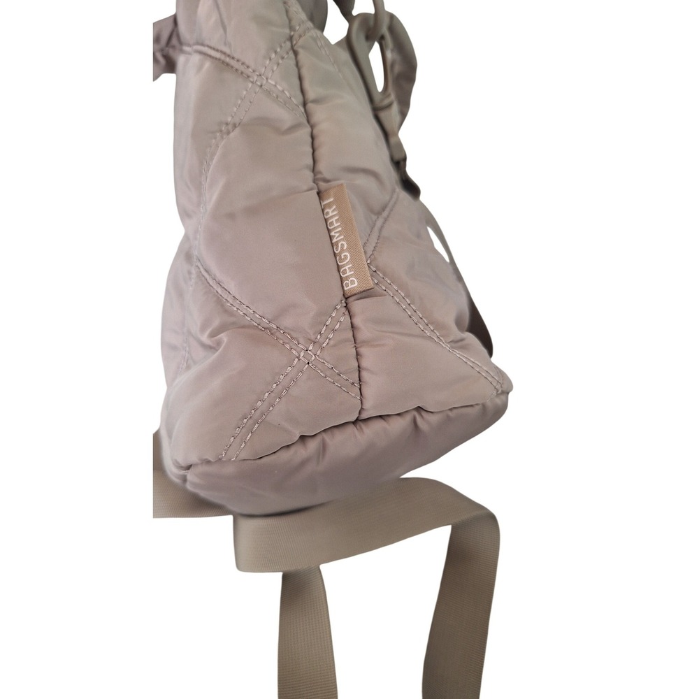 BAGSMART Quilted Travel Crossbody Bag tan color - Picture 6 of 11